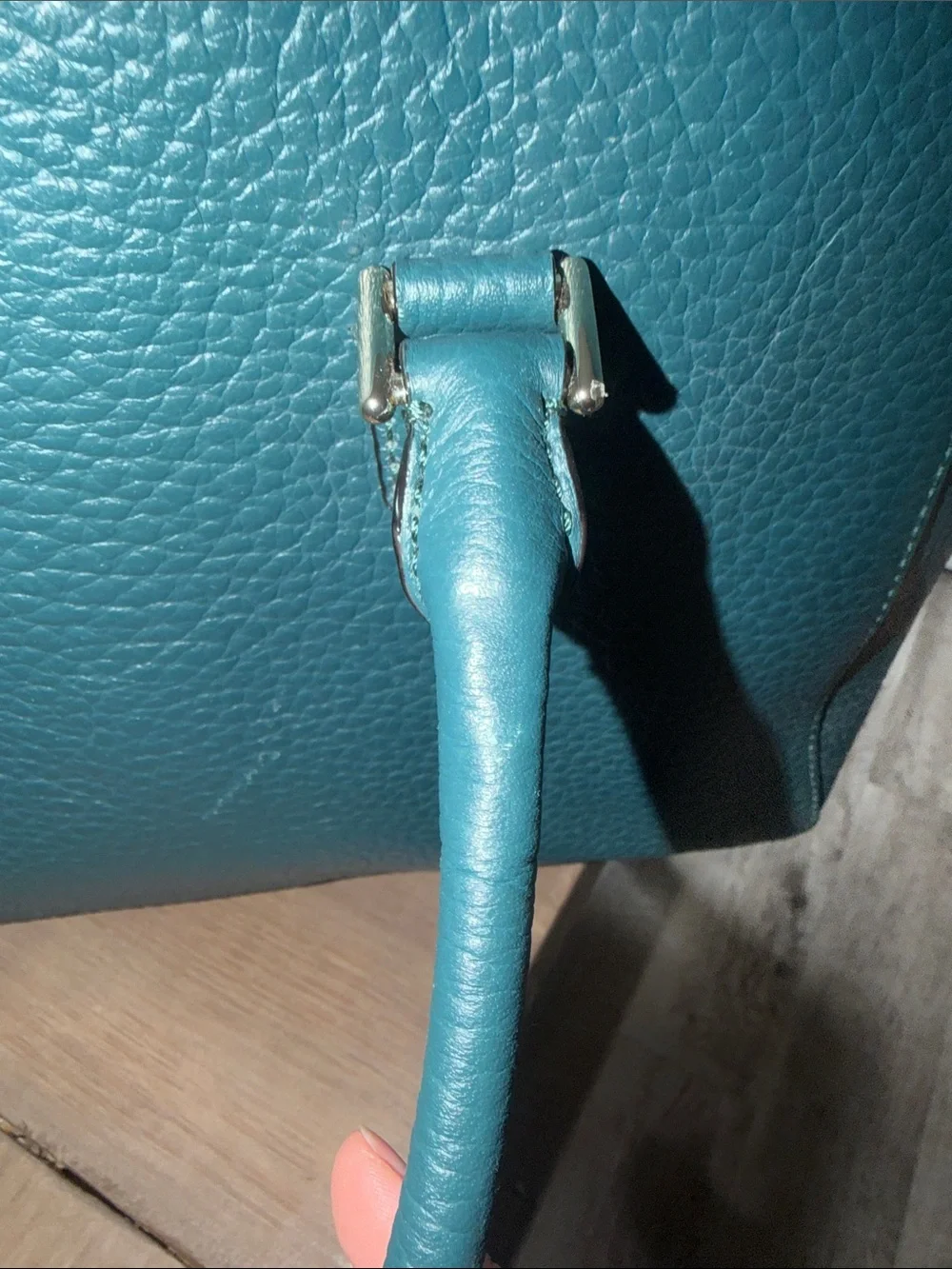 Kate Spade Teal 100% Cow Leather Tote Bag- Please read description - Picture 9 of 13
